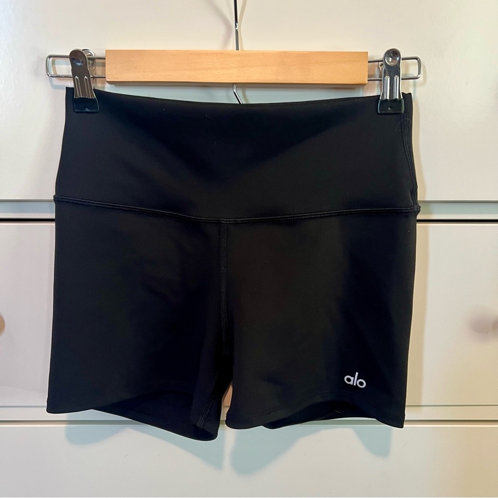 ALO Black Yoga Shorts High-Waisted